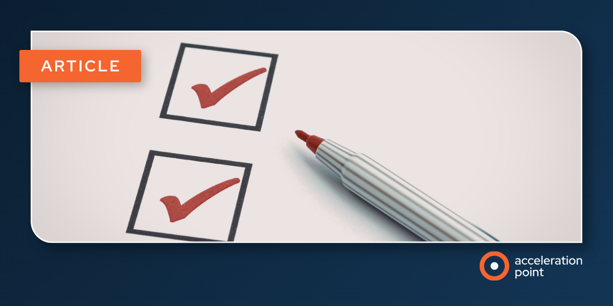 A red marker rests beside a checklist with two items checked off, symbolizing the proactive planning steps that keep projects on track through the holiday season and into the new year.