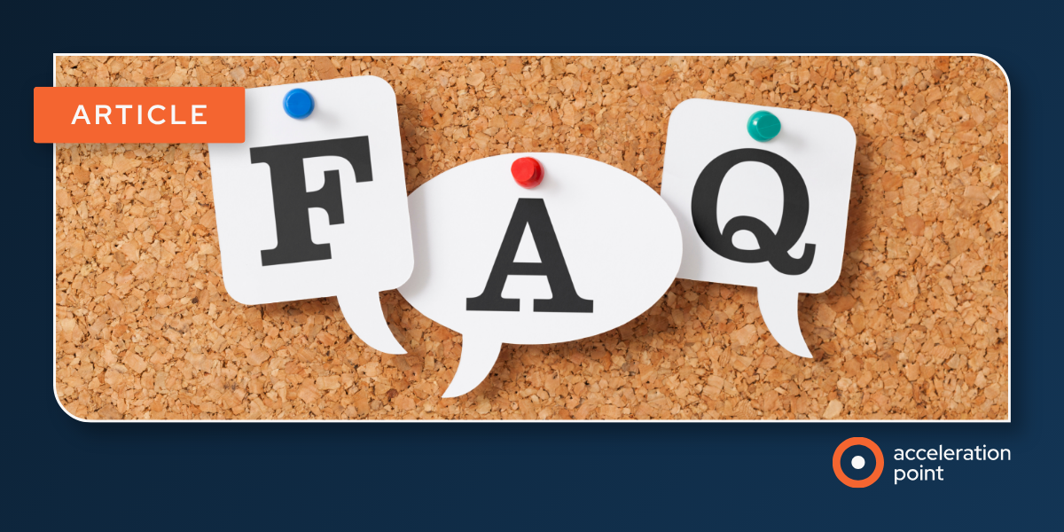 Speech bubbles spelling FAQ pinned to a corkboard, representing the common questions Medical Affairs teams ask about digital thought leader engagement.